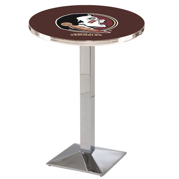 42" Chrome Florida State (Head) Pub Table